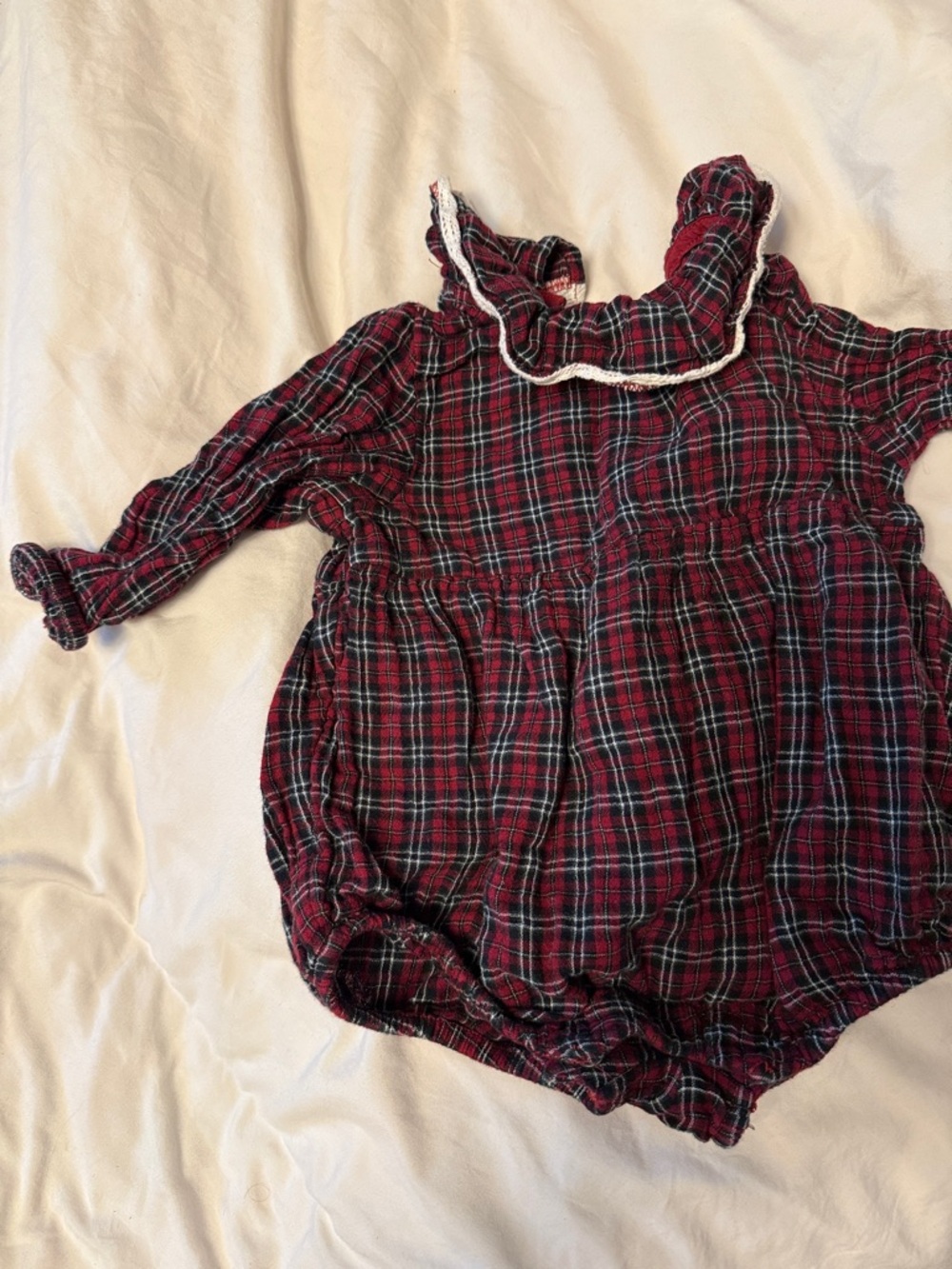 H&M Red and Black Plaid Baby One-Piece
